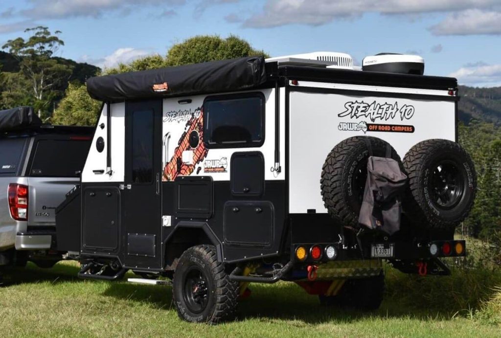 Stealth 10 - a compact lightweight offroad hybrid caravan for singles and couples